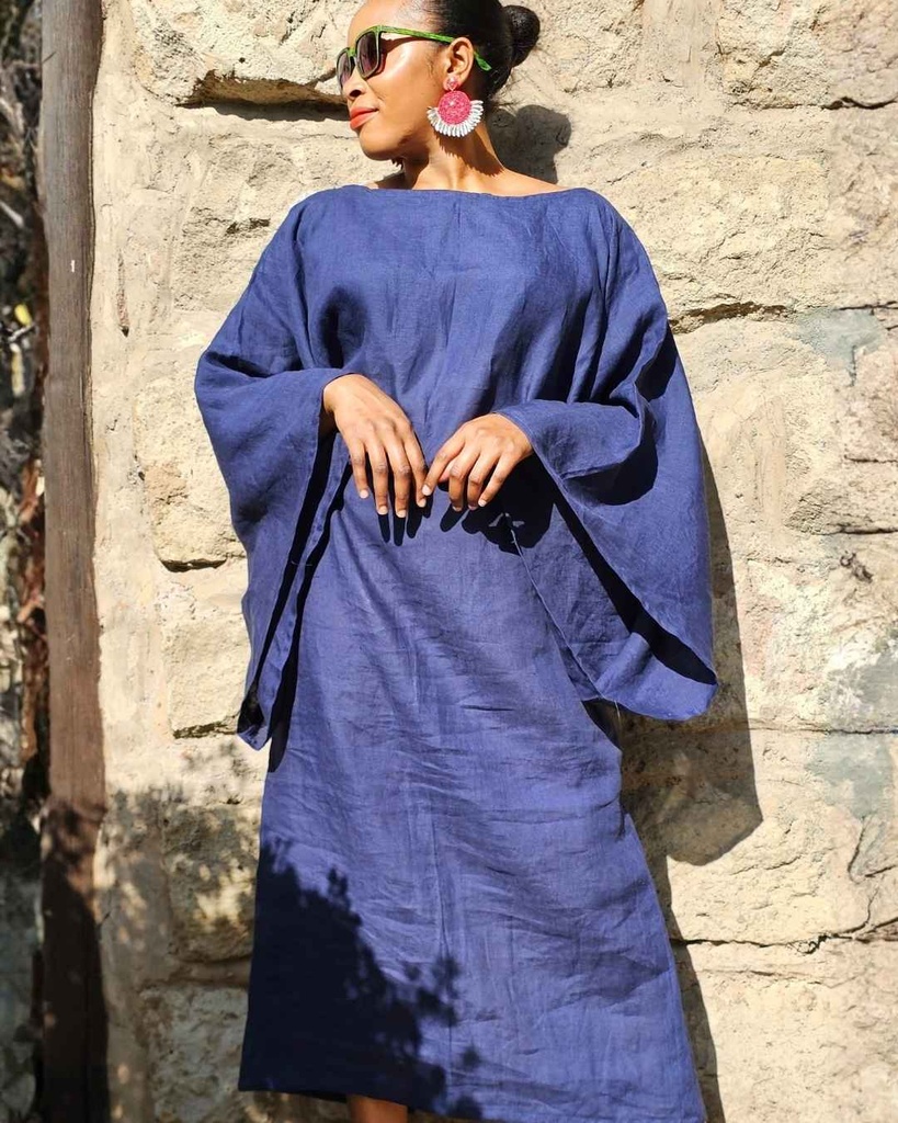 Lanena kimono haljina