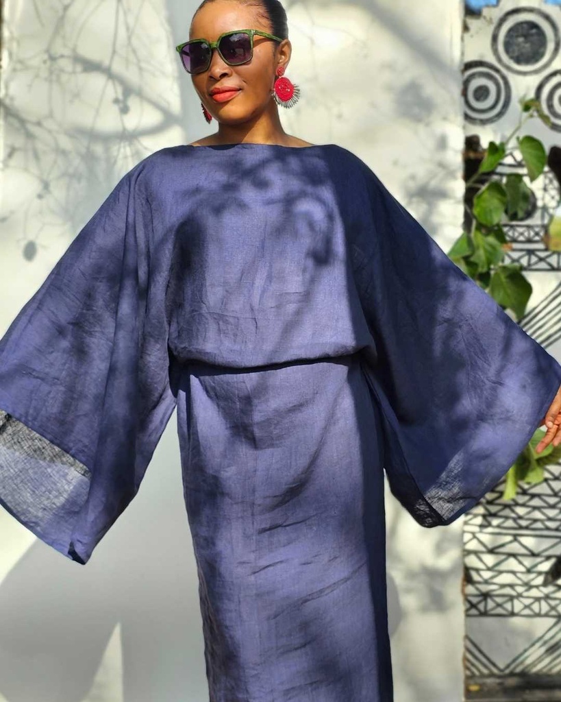 Lanena kimono haljina