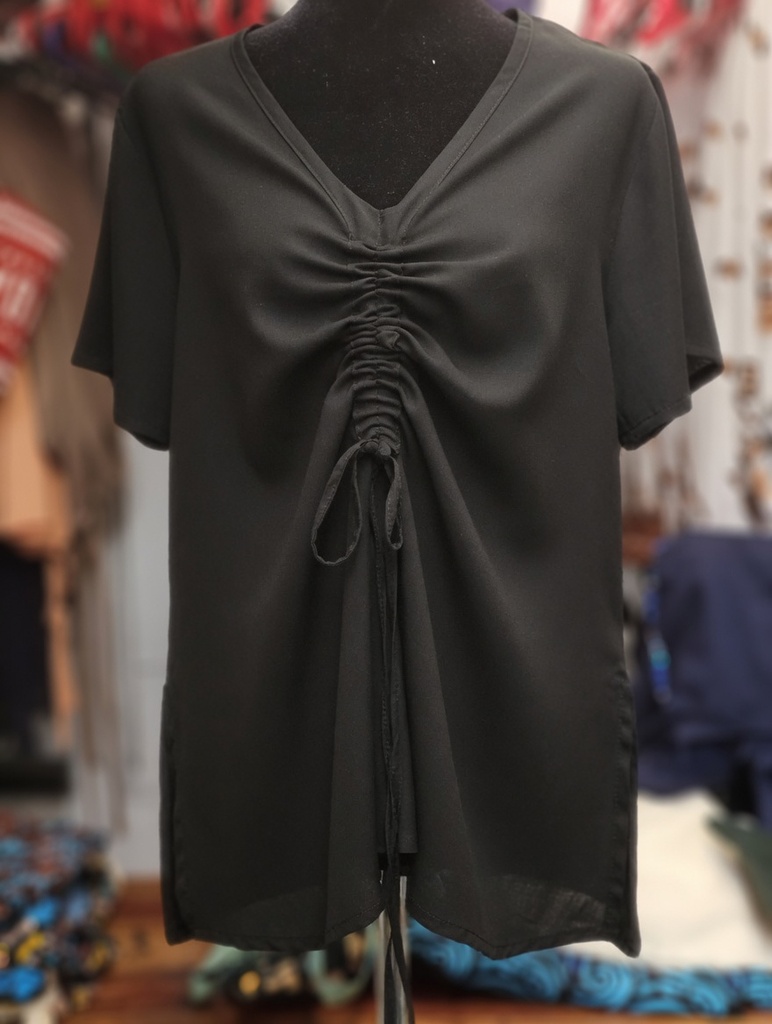 Žu-Žu pamucna bluza sa kratkim rukavom crna