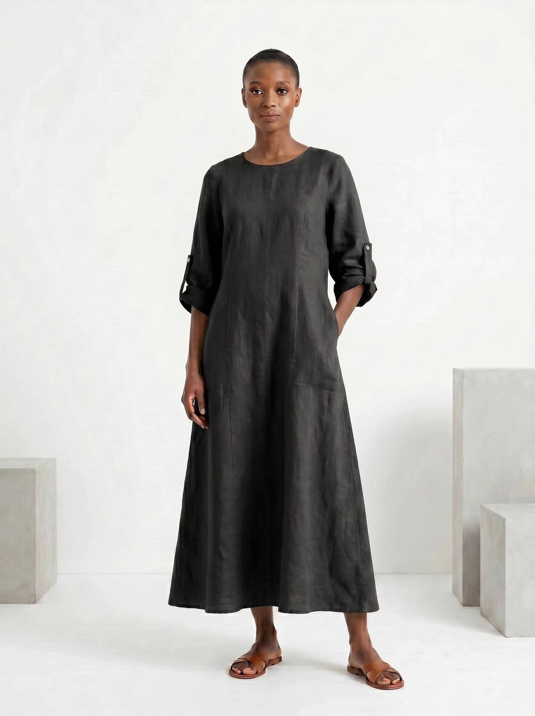 Mirelle lanena haljina noire