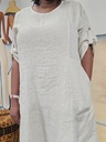 Mirelle lanena haljina natural