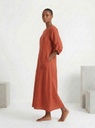 Mirelle lanena haljina burnt orange