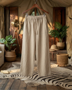 Demi-palazzo lanene pantalone natural
