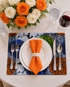 Podmetaci za tanjire sa dva lica - blue orange