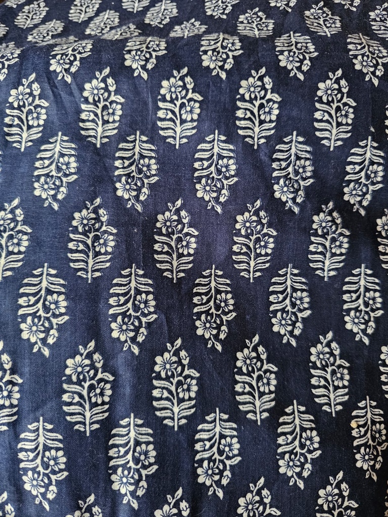 Kosulja od tankog indijskog pamuka - indigo ikat