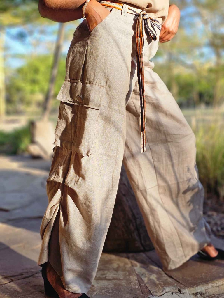Kargo pantalone lan