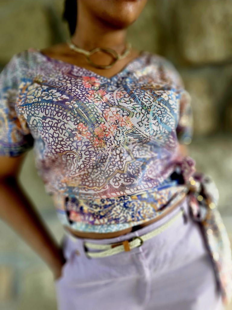 Svileni crop top