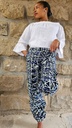 Kargo pantalone dezen navy cream