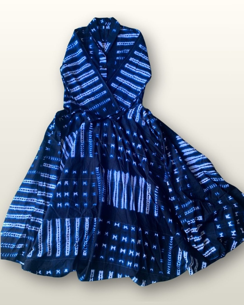 Haljina Kubwa Indigo 3/4 rukav