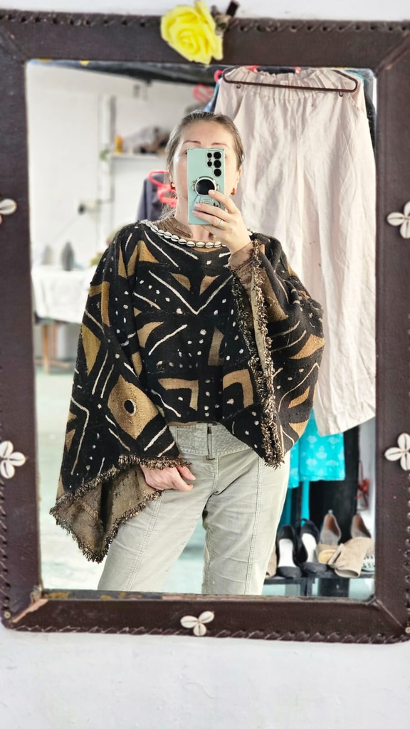 Poncho od bogolana