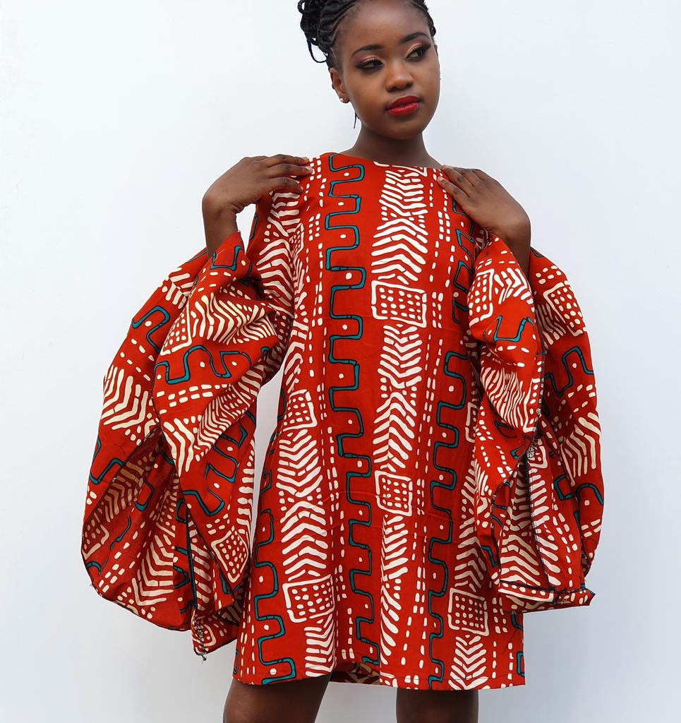 Haljina Lea Red Script (M, 100 cm)