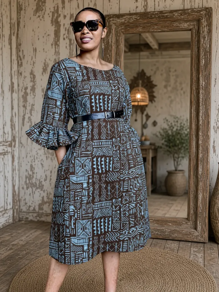 Umami haljina tirkizno braon (2XL)