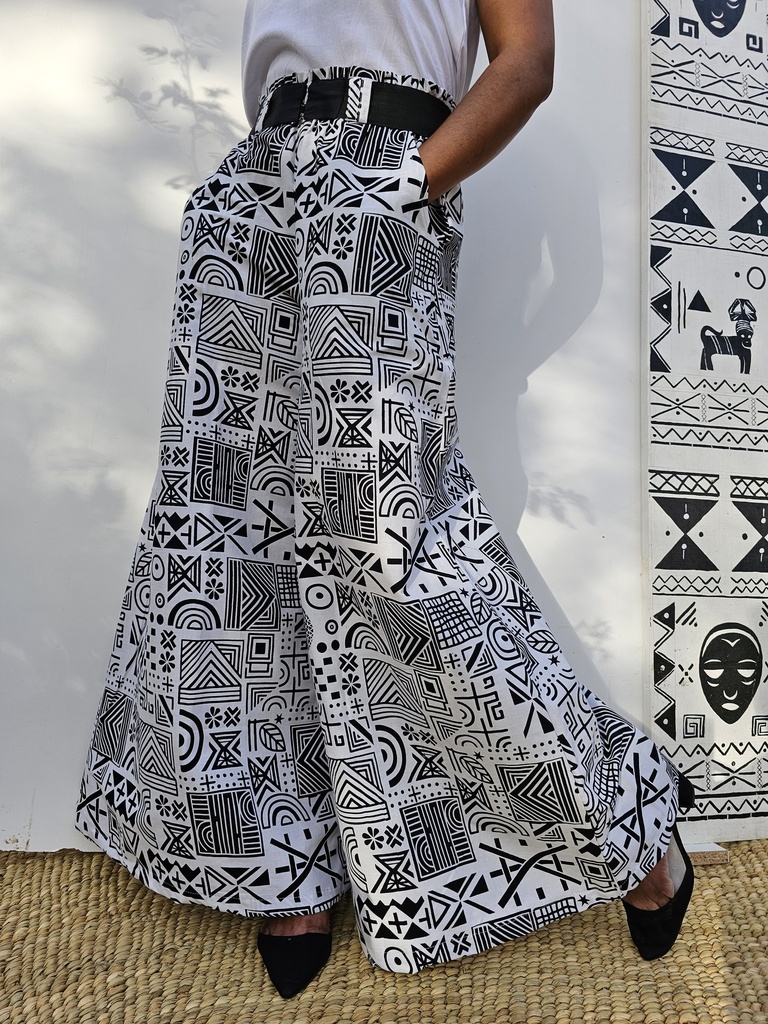 Crno bele palazzo tribal (L/XL)