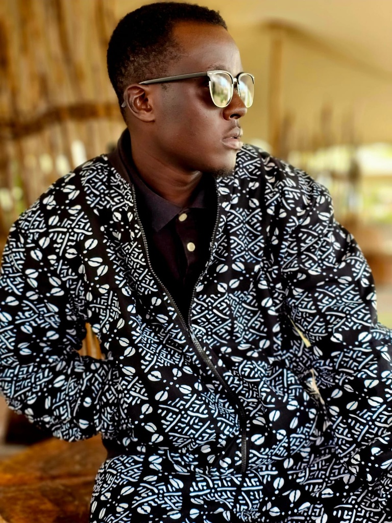 Bomber jakna tribal crno bela (S)