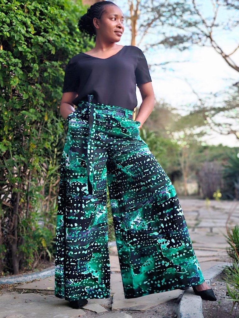 Palazzo pantalone tropical rain (XS/S)