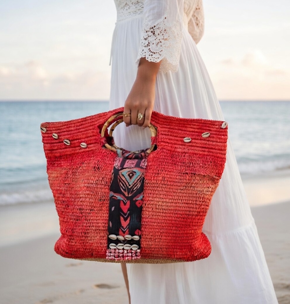 Raffia torba scarlet shell