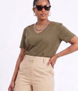 Pamucna bluza sa kratkim rukavom nude