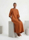 Mirelle lanena haljina burnt orange