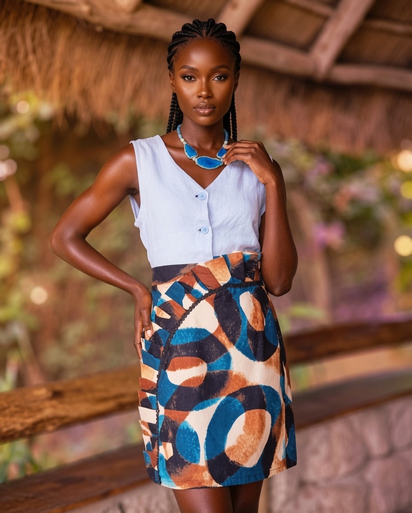 Karibi mini suknja kololo (M)