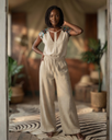 Demi-palazzo lanene pantalone natural