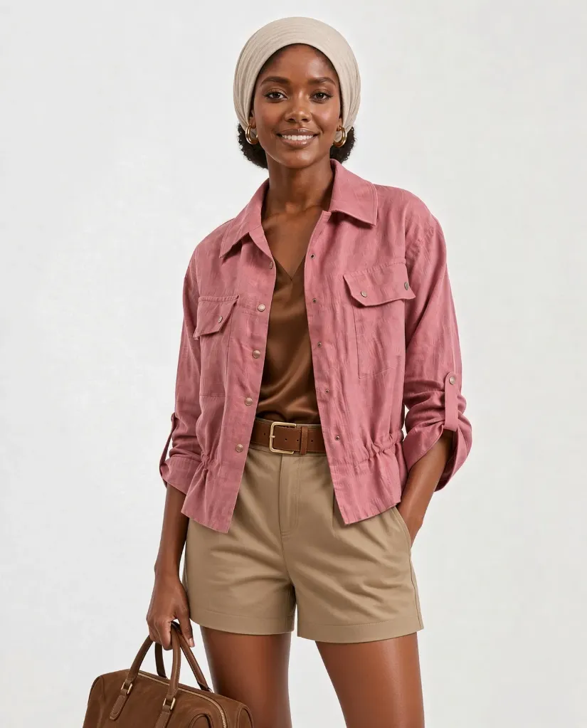 Lanena jakna Tsavo crimson