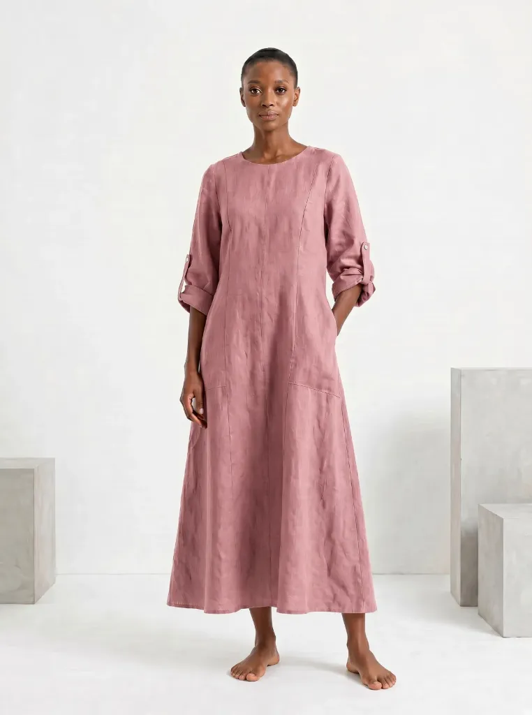 Mirelle lanena haljina crimson (XS)