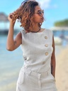 Maison Trié lanena bluza neutralna