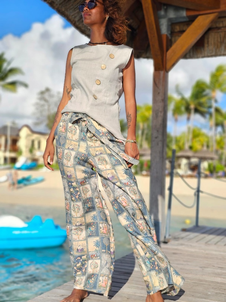 Maison Trié lanena bluza neutralna