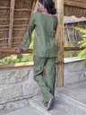 Lanena bluza Dune jungle green