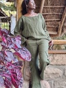 Lanena bluza Dune jungle green