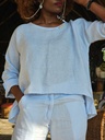 Lanena bluza Dune baby blue