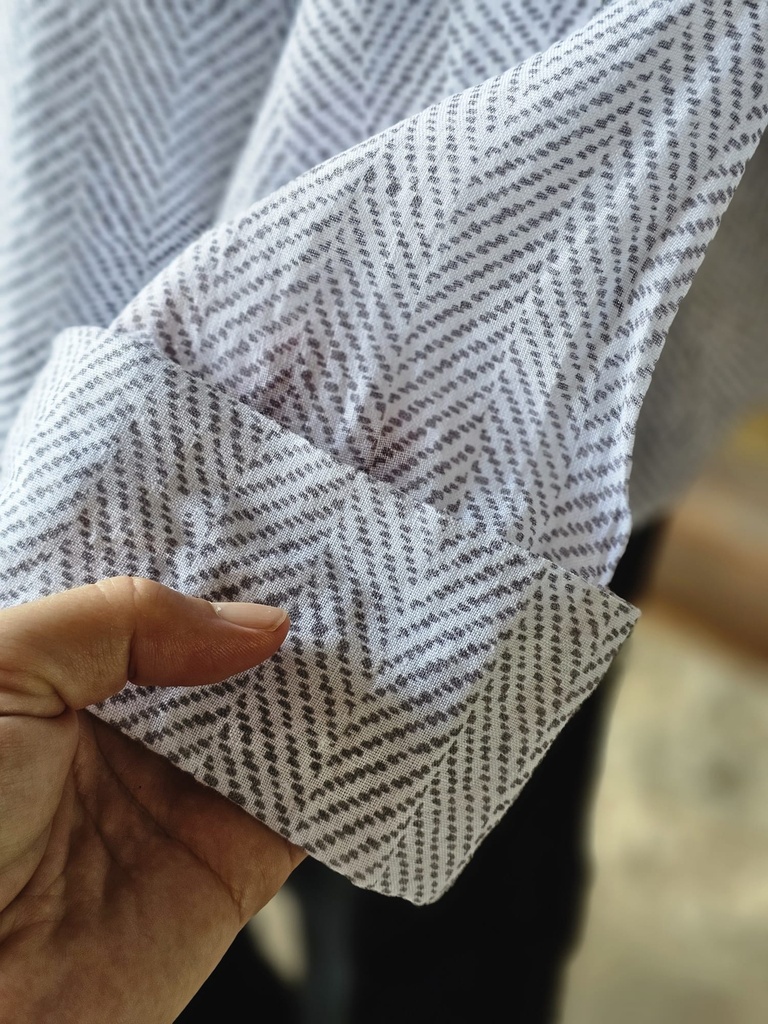 Sankofa lanena bluza herringbone