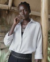 Sankofa lanena bluza herringbone