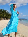 Beach kaftan, tirkizna mandarina