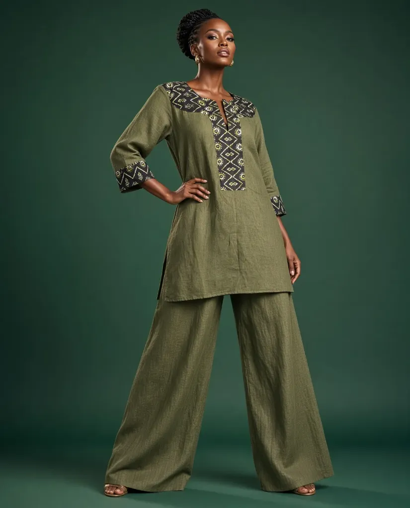 Lanena tunika Roots mahovina (S/M)